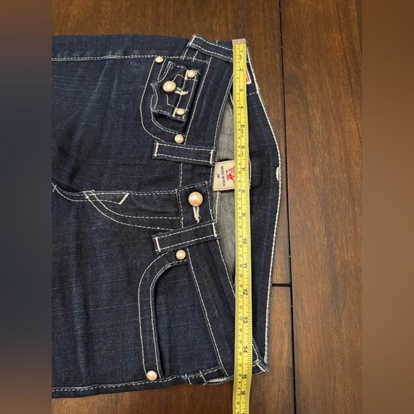 True Religion World Tour Billy Low Rise Pearl Button Denim Jeans Size 26 - Picture 2 of 10